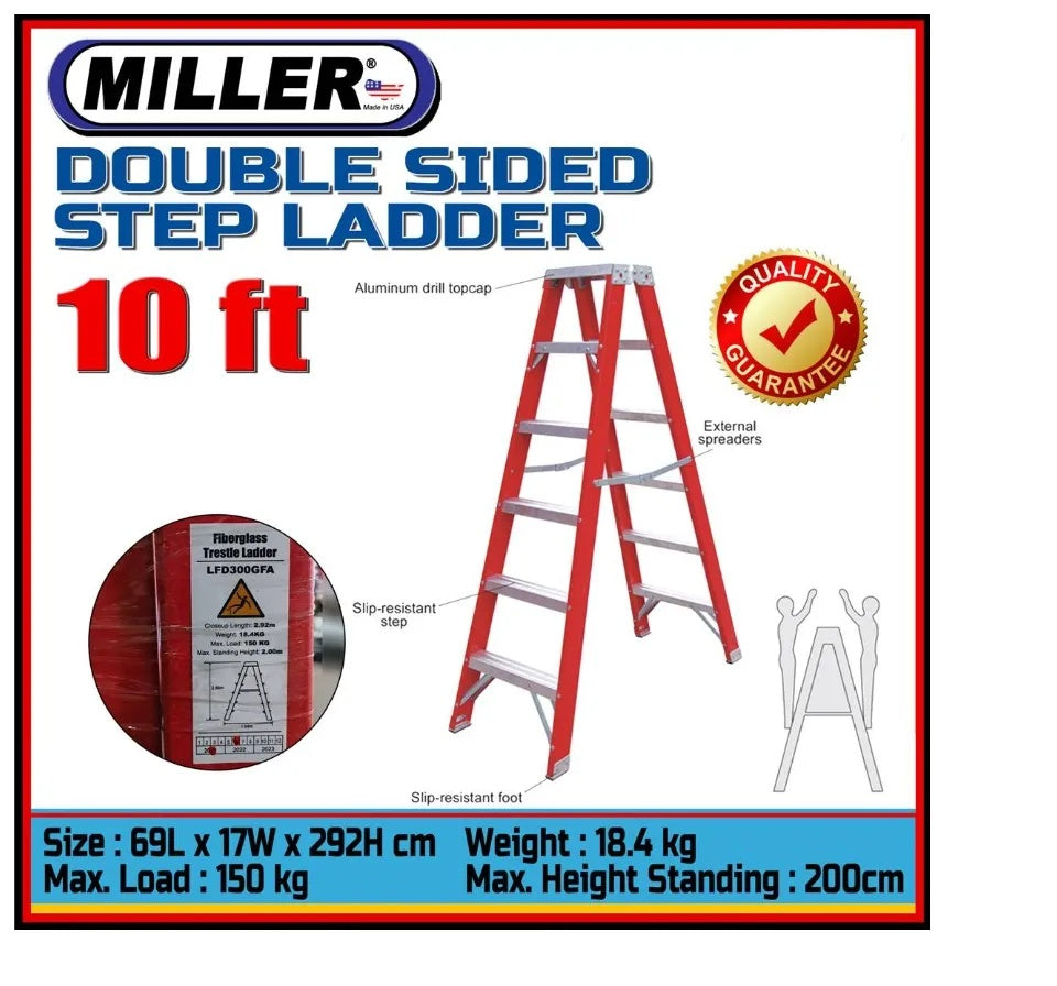 Miller Double Sided Fiberglass Step Ladders (USA) — SEPTFOUR INDUSTRIAL ...