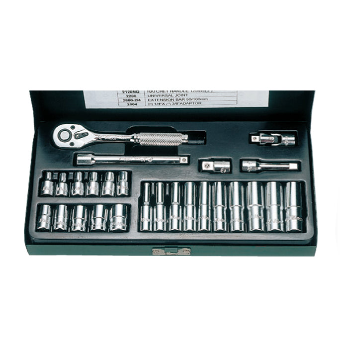 Hans 1/4"Drive Deep Socket & Socket Wrench Set (26 PCS)