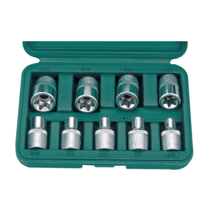 Hans 1/2" Drive E-Star Socket Set (9 PCS)