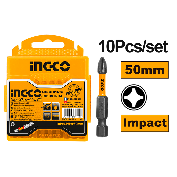 Ingco 50mm Impact Screwdriver Bit (PH2) SDBIM11PH223