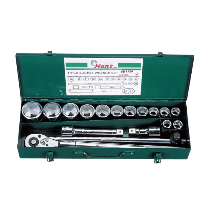 Hans 3/4" Drive Socket Wrench Set (12 PTS.)