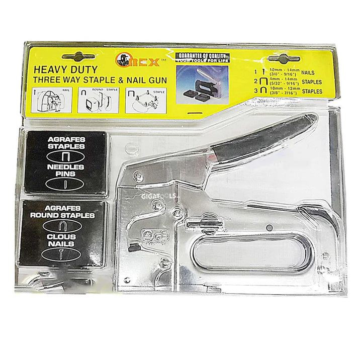 Orex 3-Way Staple & Nail Gun ( Gun Tacker )  68-718 Heavy Duty