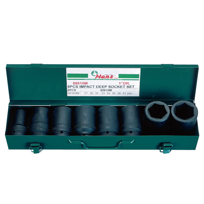 Han 1" Drive Impact Deep Socket Set (8 PCS)