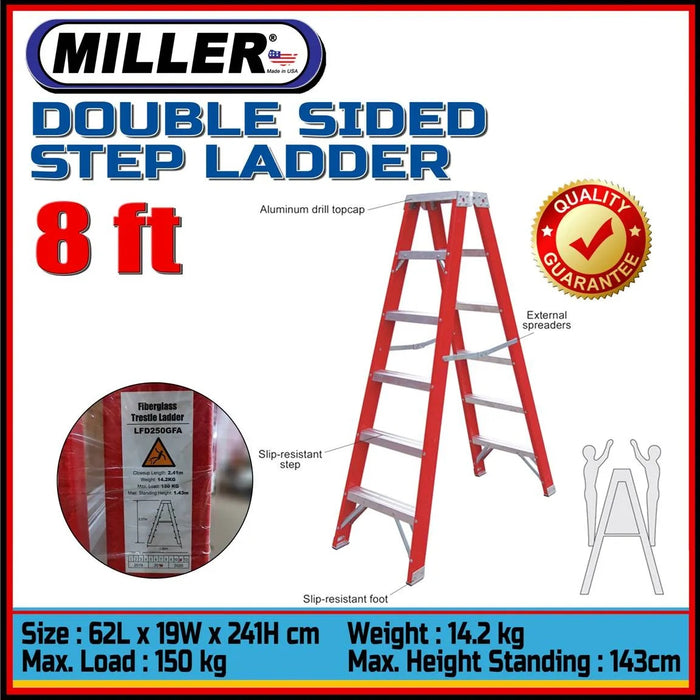 Miller Double Sided Fiberglass Step Ladders (USA)