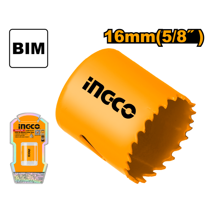 Ingco 16mm Bi-Metal Hole Saw HSB10161