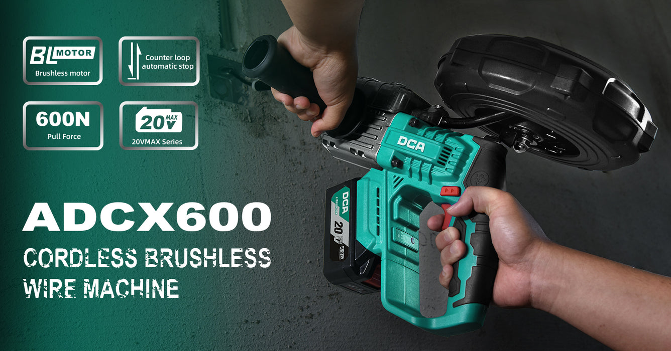 DCA 20V Cordless Brushless Wire Machine ADCX600 BM