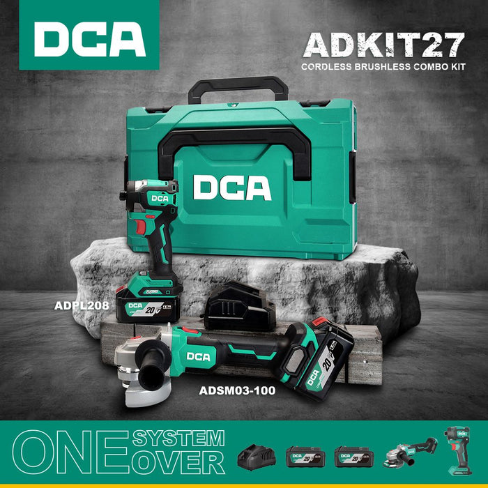 DCA 20V Cordless Brushless Combo Kit ADKIT27 EK