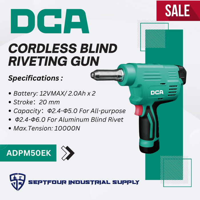 DCA 12V Cordless Blind Riveting Gun ADPM50EK