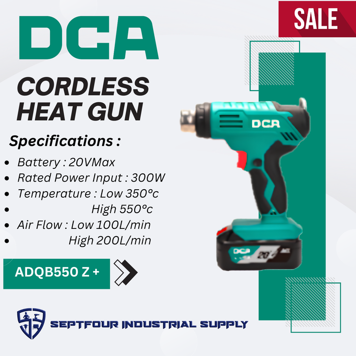 DCA 20V 300W Cordless Heat Gun ADQB550 Z +