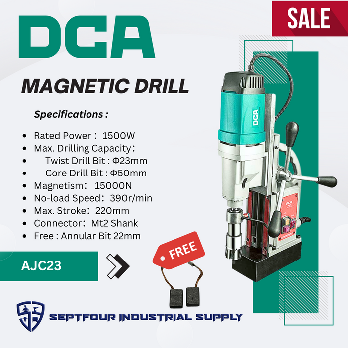 DCA 50mm 1500w Magnetic Drill AJC23 (Chuck Type)