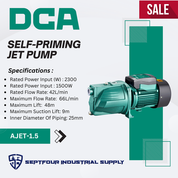 DCA 2Hp or 1500W Self-Priming Jet Pump AJET-1.5