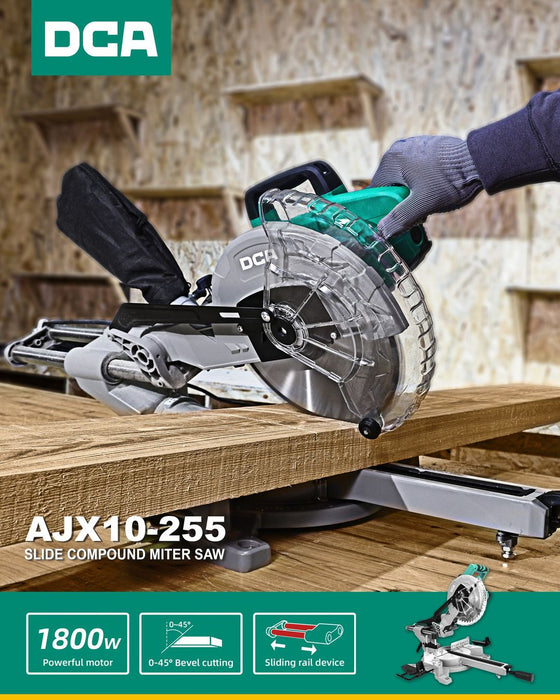 DCA 10" Slide Compound Mitre Saw AJX10-255
