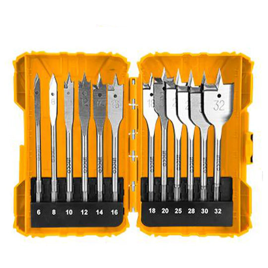 Ingco 12 Pcs Flat Wood Drill Bit Set AKDL1206