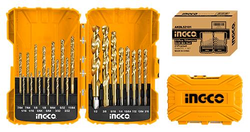 Ingco 21pcs Titanum Drill Bits Set AKDL52101