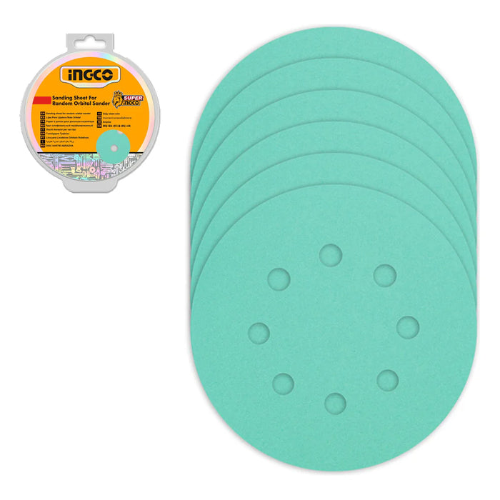 Ingco 125MM Sanding Sheet for Random Orbital Sander AKRS125050