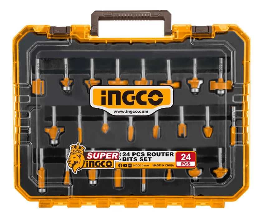 Ingco 24Pcs. 6mm Router Bits Set AKRT24062