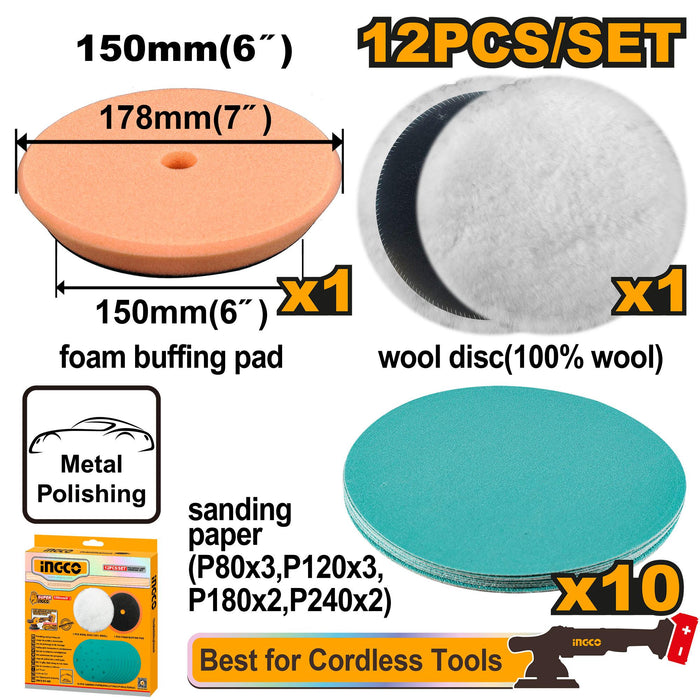Ingco Polishing and Grinding Set APG15012