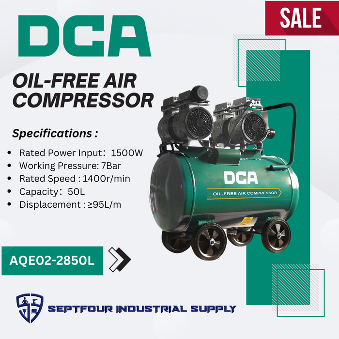 DCA 1500W 50L Oil-Free Air Compressor AQE02-2850L