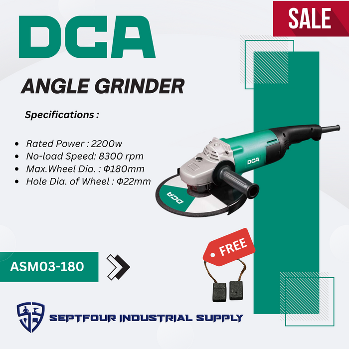 DCA 7" 2200W Angle Grinder ASM03-180