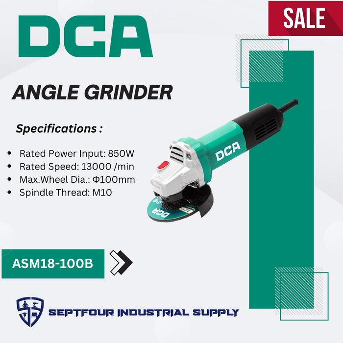 DCA 4"/ 100mm 850W Angle Grinder ASM18-100B