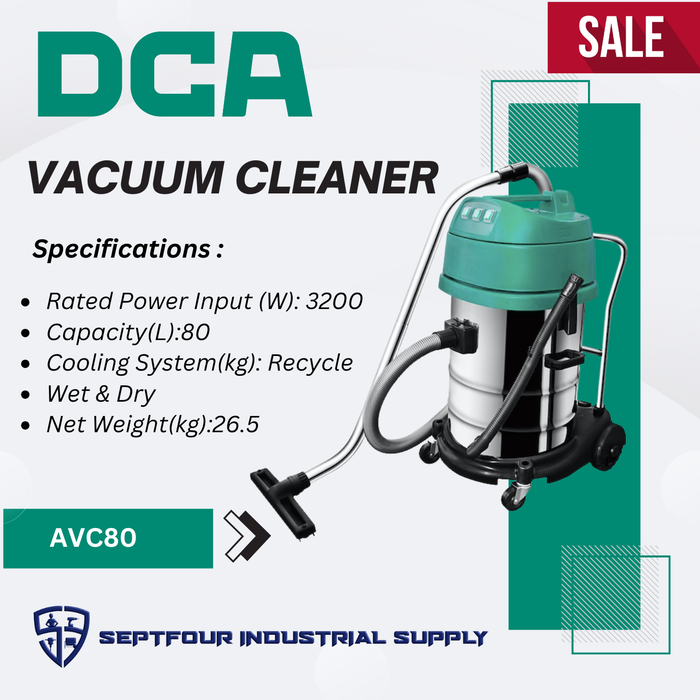 DCA 80Liters Wet & Dry Vacuum Cleaner AVC80