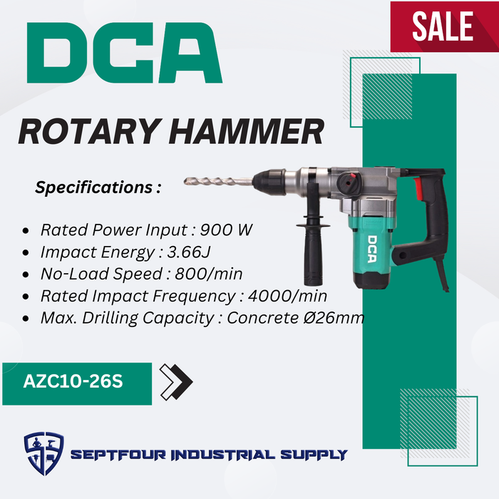 DCA 900W Electric Rotary Hammer SDS-Plus AZC10-26S