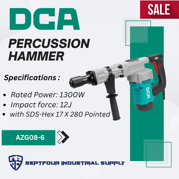 DCA 17mm 1300W Percussion Hammer Hex AZG08-6