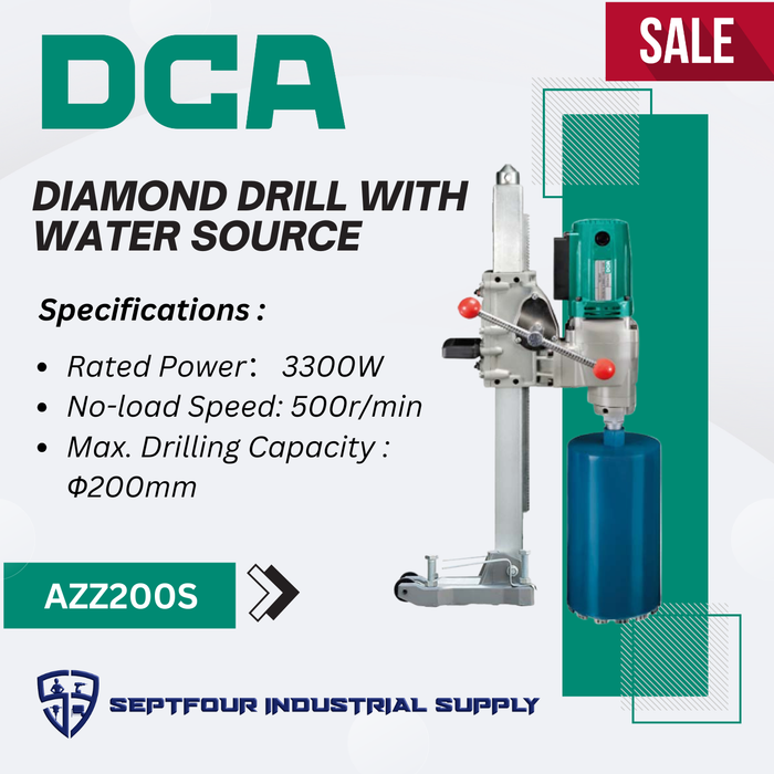 DCA 3300W Diamond Drill with Water Source AZZ200S