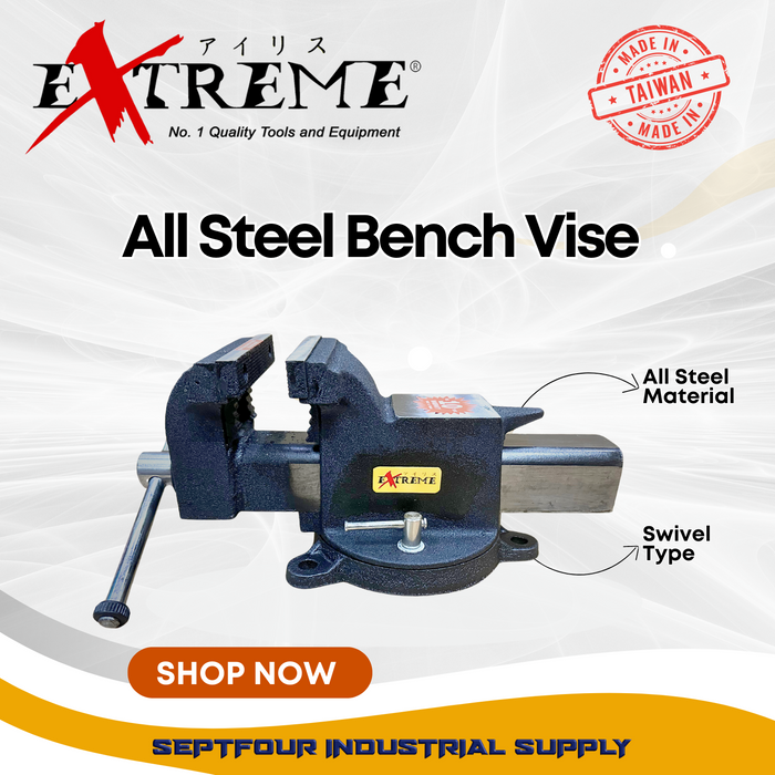 Extreme Steel Bench Vise Swivel Type - Made in Taiwan