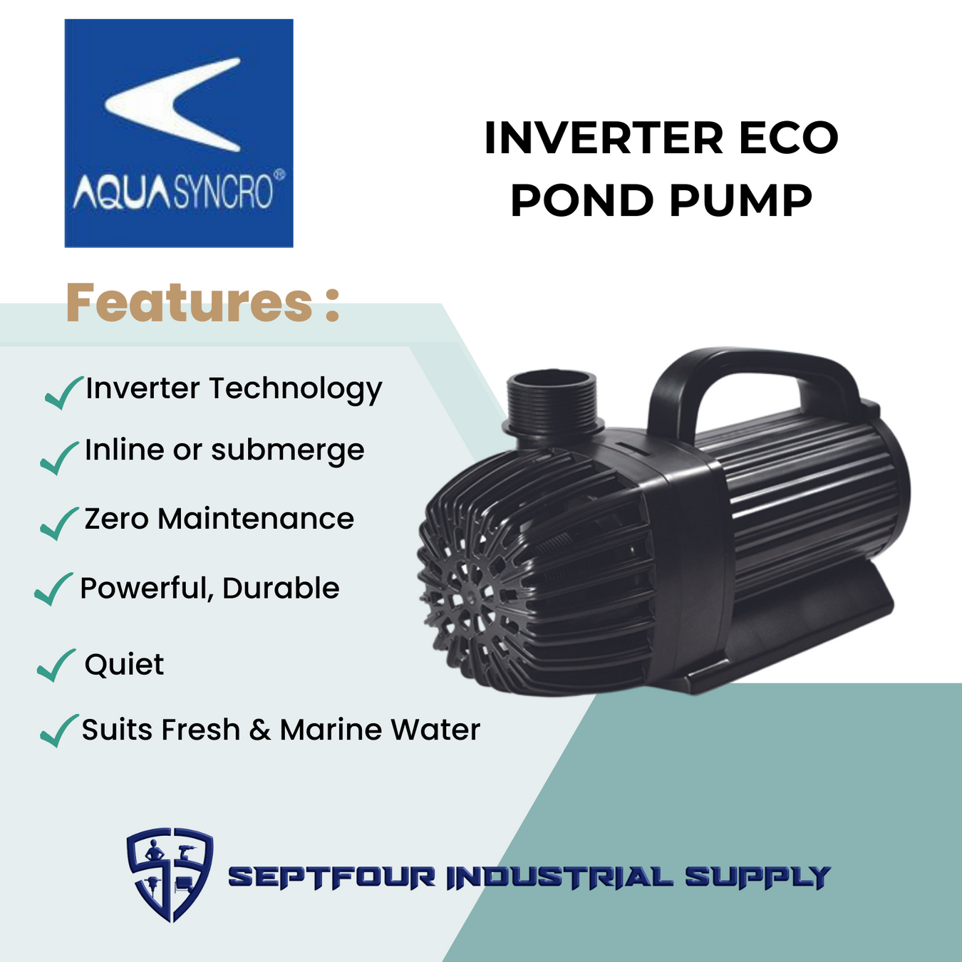 Aqua Synchro Croc Inverter Waterpump