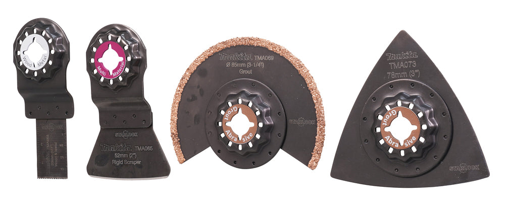 Makita 4pcs Multi Tool Starlock Tile Blade Sets B-67496