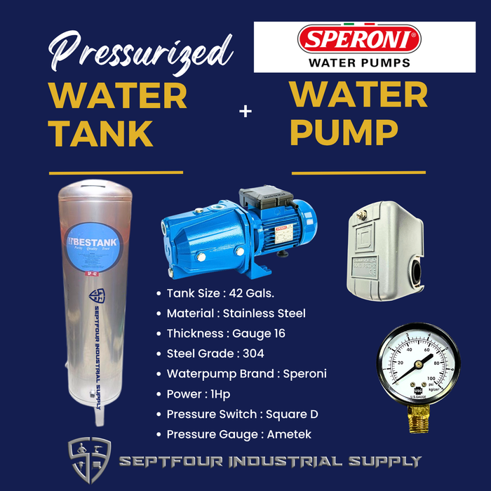 Speroni JET Waterpump with Stainless Pressure Tank