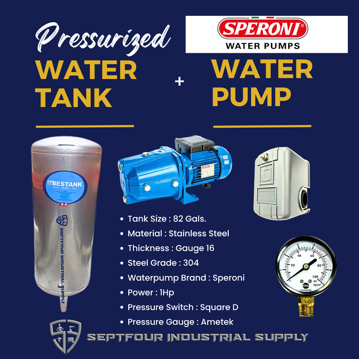 Speroni JET Waterpump with Stainless Pressure Tank
