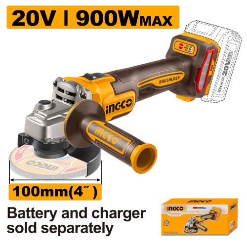 Ingco 20V 900W Cordless Angle Grinder CAGLI261026