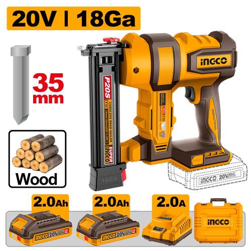 Ingco 20V 35mm Cordless Brad Nailer CBNLI20686