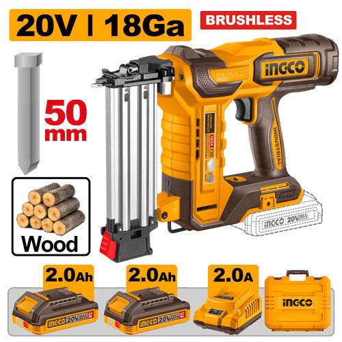 Ingco 20V 50mm Cordless Brad Nailer CBNLI500857