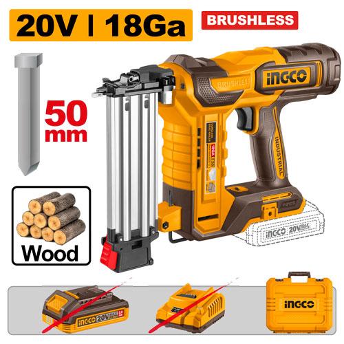 Ingco 20V 50mm Cordless Brad Nailer CBNLI50085