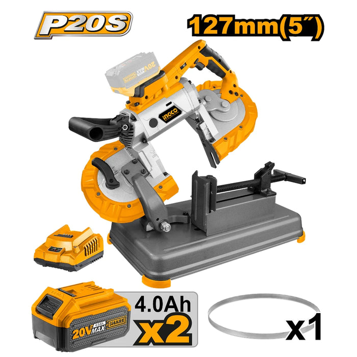 Ingco 127mm(5") 20V Li-Ion Cordless Band Saw CBSLI201272