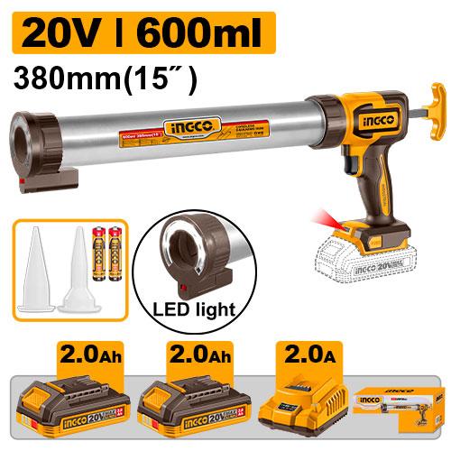 Ingco 20V Cordless Caulking Gun CCGLI20031
