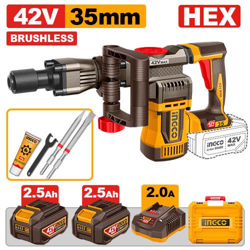 Ingco 42V Cordless Demolition Breaker CDBLI423582