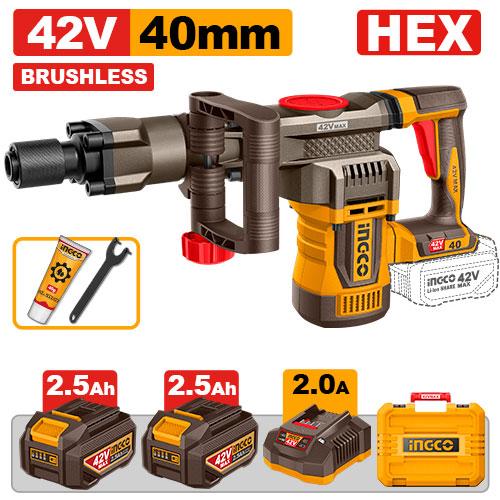 Ingco 42V 40mm Cordless Demolition Breaker CDBLI424062