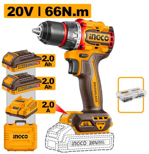 Ingco 66Nm Compact Cordless Drill CDLI20668
