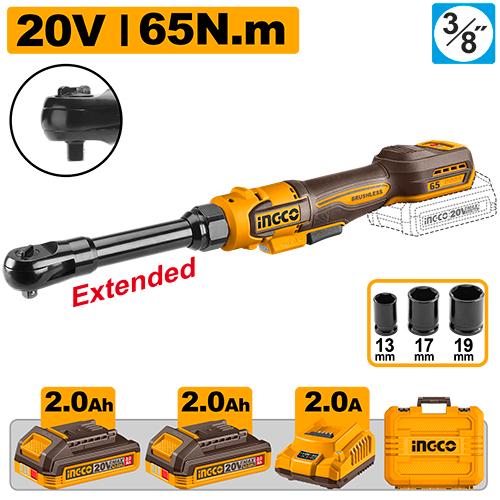 Ingco 20V 65Nm Cordless Drive Ratchet CDRLI2065292