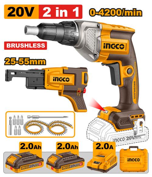 Ingco 20V Cordless Drywall Screwdriver CDSLI20428