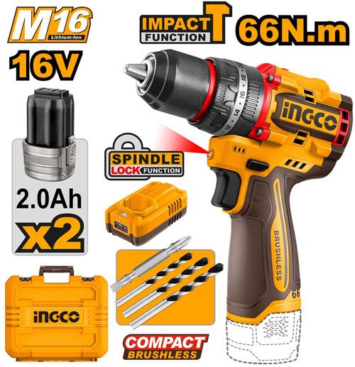 Ingco 16V Cordless Impact Drill CIDLI166062