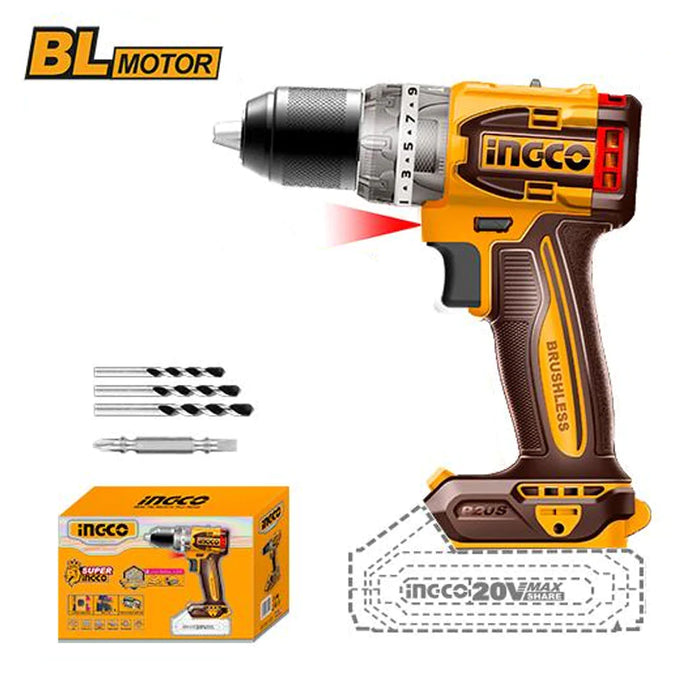 Ingco 20V  Li-Ion Compact Impact Drill Brushless CIDLI206021