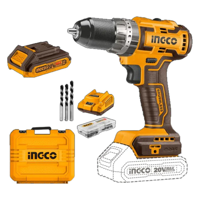 Ingco 13mm 20V Li-Ion  Cordless Impact Drill   CIDLI20605