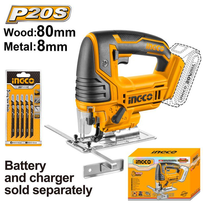 Ingco 20V Li-Ion Cordless Jig Saw CJSLI8501