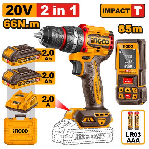 Ingco 2 Pcs Cordless combo kit CKLI20686