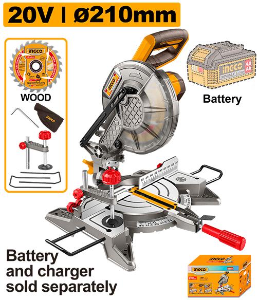 Ingco 20V 210mm Cordless Mitre Saw CMSLI2021